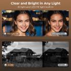 6K videokamera 64MP bilder, innebygd WiFi, 4-tommers flip-touchskjerm, IR-nattsyn, mikrofon og 64GB-kort inkludert, for vlogging, filmproduksjon, Kentfaith