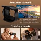 6K videokamera 64MP bilder, innebygd WiFi, 4-tommers flip-touchskjerm, IR-nattsyn, mikrofon og 64GB-kort inkludert, for vlogging, filmproduksjon, Kentfaith