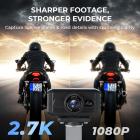 2.7K motorsykkel dashkamera med 140° vidvinkel, innebygd WiFi, USB-strøm, nødlås, 3 typer feste, Kentfaith