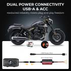 2.7K motorsykkel dashkamera med 140° vidvinkel, innebygd WiFi, USB-strøm, nødlås, 3 typer feste, Kentfaith