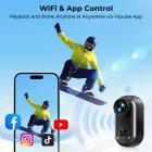 Mini Kroppskamera 4K30FPS, 350 min optagelsestid, Vandtæt til 30 meter, EIS, Fjernstyring via WiFi, Bærbart til Vlogging, Håndfri POV-Optagelse til Cykling, MC-Kørsel, Kentfaith