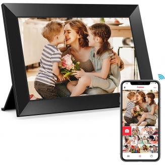 Digital Photo Frame, 10 tommers berøringsskjerm, WiFi-overføring fra hvilken som helst vinkel, 32GB lagring, Flere brukere kan koble til og dele, Automatisk rotasjon, Kentfaith