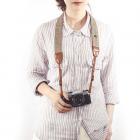 Retrokameran olkahihnat, säädettävä kaulahihna, joka sopii kaikkiin järjestelmäkameroihin (Nikon Canon Sony Pentax) Klassinen ruskea kudottu