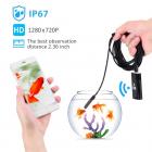 2 miljoner HD trådlöst WiFi-endoskop med 8 justerbara LED-lampor, stöd för foto- och videoinspelning, för Android- och iOS-smarttelefoner, Windows-surfplattor