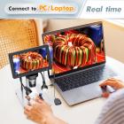 DM9 7" LCD digitalmikroskop 1200X, 1080P møntmikroskop med 12MP kamerasensor, kabelforbundet fjernbetjening, 10 LED-lys, svejseelektronmikroskop til voksne, kompatibelt med Windows/Mac OS