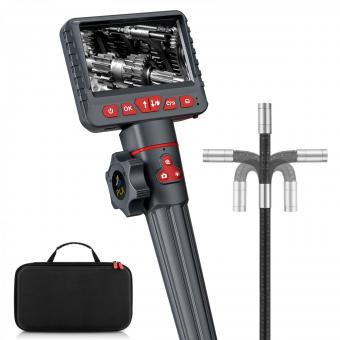 Industriell Endoskop Enkellins Inspektionskamera 1080P HD Borescope 4,3 Tums Skärm 360° Justerbar Lins 8,5 MM Kabel Med 32g Minneskort