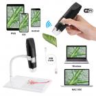 WiFi ja USB digitaalinen mikroskooppi, 1000X zoom, 1080P Full HD, korkeussäädettävällä jalustalla, minimikroskooppi lapsille 8 LED-valolla, matkapuhelimeen, Android, PC Windows, iPhone, iOS, Mac