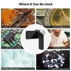 Kädessä pidettävä digitaalinen mikroskooppi, kannettava aikuisten ja lasten mikroskooppi 4" LCD-näytöllä, 8 himmennettävää LED-lamppua, elektroninen FHD-videomikroskooppi, Windows Mac -yhteensopiva musta