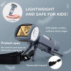 AD012 kannettava lasten mikroskooppi, lasten mikroskooppi 2 tuuman LCD-näytöllä, Windows PC -yhteensopiva opetuslelu, sopii sisäkäyttöön, ulkokäyttöön, ikä 5+ (harmaa)