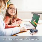 AD012 kannettava lasten mikroskooppi, lasten mikroskooppi 2 tuuman LCD-näytöllä, Windows PC -yhteensopiva opetuslelu, sopii sisäkäyttöön, ulkokäyttöön, ikä 5+ (harmaa)