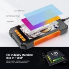 Inspectiecamera 8mm 4.3 Inch 1080P HD met 5m Kabel, IP67 Waterdicht, 6 LED Lichten, 2600mAh Batterij