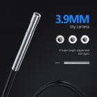 Inspection Camera Kentfaith Industrial Endoscopy Camera 3.9mm Endoscopy Camera 4.3 inch HD Screen 1080P Snake Camera with LED Lights, Semi-Rigid Cable for Automotive, Engine, Drain inspection camera (3.9mm, 5m/16.4ft) Orange