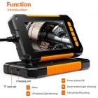 Inspection Camera Kentfaith Industrial Endoscopy Camera 3.9mm Endoscopy Camera 4.3 inch HD Screen 1080P Snake Camera with LED Lights, Semi-Rigid Cable for Automotive, Engine, Drain inspection camera (3.9mm, 10m/32.8ft) Orange
