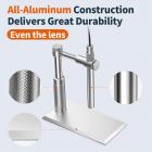 DM101 digitalt USB-mikroskopkamera, 500X forstørrelse, kan se hele mynten, støtte foto/video, inspeksjonsendoskop med justerbart LED-lys, PC-kompatibel