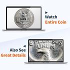 DM101 digitalt USB-mikroskopkamera, 500X forstørrelse, kan se hele mynten, støtte foto/video, inspeksjonsendoskop med justerbart LED-lys, PC-kompatibel