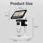 4,3"  LCD  Digitalmikroskop, 50x-1000x Förstoring, USB-Mikroskop För Vuxna Barn Med 8 Justerbara LED-Lampor, Kompatibel Med Windows/Mac iOS