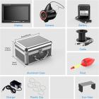 7 "câmera de pesca subaquática 1200TVL lente HD Câmera de pesca 15m cabo 12 luzes IR para lago, barco, pesca no gelo Euro plug
