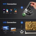 Trådløst WiFi-mikroskop, håndholdt USB HD-inspeksjonskamera, 50x-1000x forstørrelse, med sammenleggbart stativ, kompatibel med iPhone, iPad, Android, Mac, Windows-datamaskiner