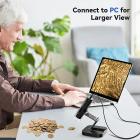 Trådløst WiFi-mikroskop, håndholdt USB HD-inspeksjonskamera, 50x-1000x forstørrelse, med sammenleggbart stativ, kompatibel med iPhone, iPad, Android, Mac, Windows-datamaskiner