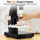 4,3" LCD digitalt mikroskop, 50X-1000X forstørrelse, USB mikroskop til voksne og børn med 8 justerbare LED'er, Windows/Mac iOS kompatibel