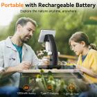 50X-1000X Digitale Microscoop met 4,3" IPS LCD Scherm, 2MP Camera, 8 Verstelbare LED Lampjes, Foto & Video Functie