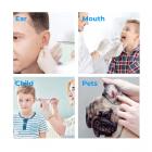 Digitalt otoskop med 4,5" skærm, 3,9 mm ørekamera med 6 LED-lys, 32 GB kort, værktøj til fjernelse af ørevoks, spekulum og genopladeligt batteri på 2600 mAh, understøtter foto- og videooptagelse.