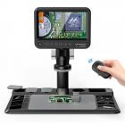 7 cm høydefinisjon elektron mikroskop, 12 millioner piksler, berøringsknapp, 50-1600x størrelse, justerbar LED skyggeløs lys, 2,4G wireless remote kontroll, støtte for PC-forbindelse
