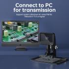 7-tommers fullstendig fokus høydefinisjon elektronisk mikroskop, 12 millioner piksler, berøringsknapp, størrelse på 50-1600x, justerbar LED skyggeløs lys, 2,4G trådløs fjernkontroll, støtte for PC-forbindelse