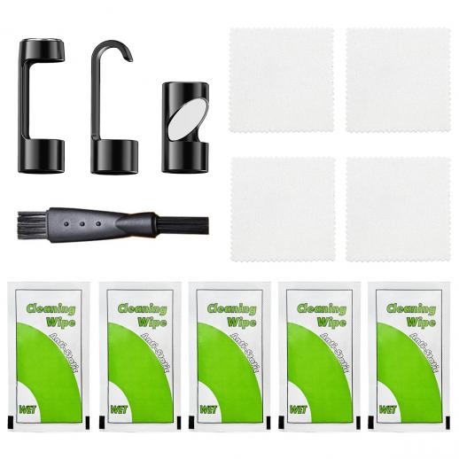 K&F Concept Industrial Endoscope Rengøringskrog Magnet Side View Spejl Sæt，Inklusive linsesæt rengøringsklud alkohol vatrondell, velegnet til 5,5 mm K&F Concept AGC-430 model