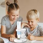 المحمولة واي فاي عالية الدقة المجهر الإلكتروني الرقمي ، 50x-1000x التكبير ، مصدر الضوء LED المزدوج ، دائرة الرقابة الداخلية متوافقة / الروبوت الهاتف الذكي / الكمبيوتر