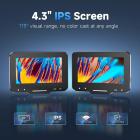 4,3 tuuman HDMI-digitaalimikroskooppi, 10-1000X suurennus, kädessä kameran videomikroskooppi, 8 LED-valolla, ladattava akkumikroskooppi, sopii kolikoiden / PCB-hitsaukseen / kasveihin / hyönteisiin