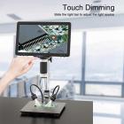 10,1-tums HDMI högupplöst IPS-skärm professionellt högupplöst digitalt mikroskop, 50-1600X förstoring, pekdimming, kapabel att ta bilder och spela in, med trådlös infraröd fjärrkontroll, kompatibel med PC