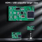 10,1-tums HDMI högupplöst IPS-skärm professionellt högupplöst digitalt mikroskop, 50-1600X förstoring, pekdimming, kapabel att ta bilder och spela in, med trådlös infraröd fjärrkontroll, kompatibel med PC