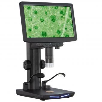 Microscopio elettronico digitale HDMI da 10,1 pollici IPS ad alta definizione, ingrandimento 50-1600, HDMI sullo schermo, con telecomando infrarosso wireless, compatibile con PC