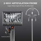 K&F Concept 0,15"/3,9 mm Boreskop Endoskop 5'' HD Articuleret Inspektionskamera med Lys til Bil, Hjem og DIY Mekanik – 6,6FT