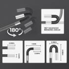 K&F Concept 0,15"/3,9 mm Boreskop Endoskop 5'' HD Articuleret Kamera med LED Lys – Bærbar Inspektion til Bil, Hjem og DIY – 9,8FT