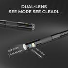 K&F Concept Leddet endoskop med dobbelt linse, 5'' Split Screen Borescope-kamera med 0,33 tommer/8,5 mm tovejs leddelt slangekamera, inspektionskamera med lys til automotive hjemmemekanik-6.6FT