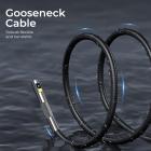 K&F Concept Leddet endoskop med dobbelt linse, 5'' Split Screen Borescope-kamera med 0,33 tommer/8,5 mm tovejs leddelt slangekamera, inspektionskamera med lys til automotive hjemmemekanik-6.6FT