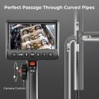 K & F Concept Dual-Lens Articulating Borescope, 5'' split screen endoskop kamera med 0.33in / 8.5mm tovejs artikuleret slange kamera, inspektionskamera med lys til automobil hjemmemekanik-9.8FT