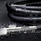 K & F Concept Dual-Lens Articulating Borescope, 5'' split screen endoskop kamera med 0.33in / 8.5mm tovejs artikuleret slange kamera, inspektionskamera med lys til automobil hjemmemekanik-9.8FT