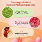 Pocket Mini pieni mikroskooppi, 60x-120x kädessä mikroskooppi LED valaistu zoom