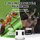 Kannettava taskumikroskooppi lapsille 5-7 8-12, digitaalinen mikroskooppikamera kiikari 200x suurennus 1080P 8X digitaalinen zoom 2" LCD-näyttö 8GB microSD-kortti tiedekokeisiin Lapset aloittelijat