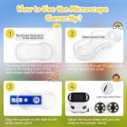 Kannettava taskumikroskooppi lapsille 5-7 8-12, digitaalinen mikroskooppikamera kiikari 200x suurennus 1080P 8X digitaalinen zoom 2" LCD-näyttö 8GB microSD-kortti tiedekokeisiin Lapset aloittelijat