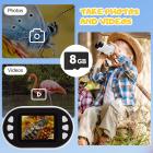 Kannettava taskumikroskooppi lapsille 5-7 8-12, digitaalinen mikroskooppikamera kiikari 200x suurennus 1080P 8X digitaalinen zoom 2" LCD-näyttö 8GB microSD-kortti tiedekokeisiin Lapset aloittelijat