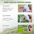 Digital mikroskop til børn, 1000X håndholdt mikroskop med 6 justerbare LED lys, 2'' LCD skærm Mini bærbar børn mikroskop USB til pc til børn 8-12, 32GB SD-kort herunder