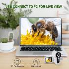 Digital mikroskop til børn, 1000X håndholdt mikroskop med 6 justerbare LED lys, 2'' LCD skærm Mini bærbar børn mikroskop USB til pc til børn 8-12, 32GB SD-kort herunder