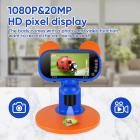 Kädessä käytettävä digitaalinen mikroskooppi 4" LCD-näytöllä, 1500X taskumikroskooppi lapsille LED-valoilla, kannettava mikroskooppi aikuisille.Mukana valokuva- ja videotoiminto