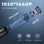 Kentfaith Industrial Endoscope Inspection Camera borescope, 8 LED-lys specielt designet, 8 mm lyn-interface slangekamera, velegnet til alle serier iPhone og Android understøtter IP67 vandtæt 1 meter stift kabel