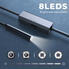 Kentfaith Industrial Endoscope Inspection Camera borescope, 8 LED-lys specielt designet, 8 mm lyn-interface slangekamera, velegnet til alle serier iPhone og Android understøtter IP67 vandtæt 1 meter stift kabel