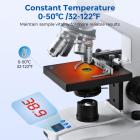 Biologinen yhdistemikroskooppi 0-50 ℃ / 32-122 ℉ vakiolämpötila 7" näyttö 40X-2500X